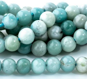 Large Hole Amazonite Stones- 6mm