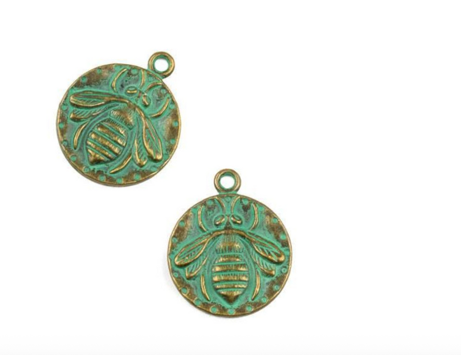 Bee Happy- Bronze Verdigris