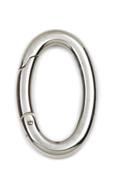 Oval Push Clasp-Silver