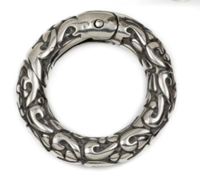 Cabaret Push Clasp-Antique Silver