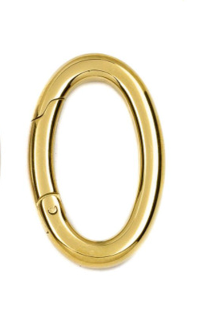 Oval Push Clasp-18Kt Gold Plate