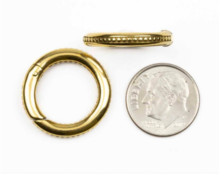 Dot Dot Push Clasp-Antique Gold