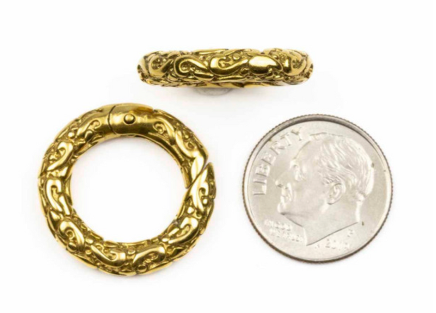 Cabaret Push Clasp-Antique Gold