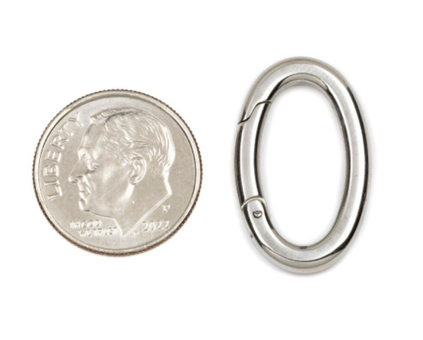 Oval Push Clasp-Silver