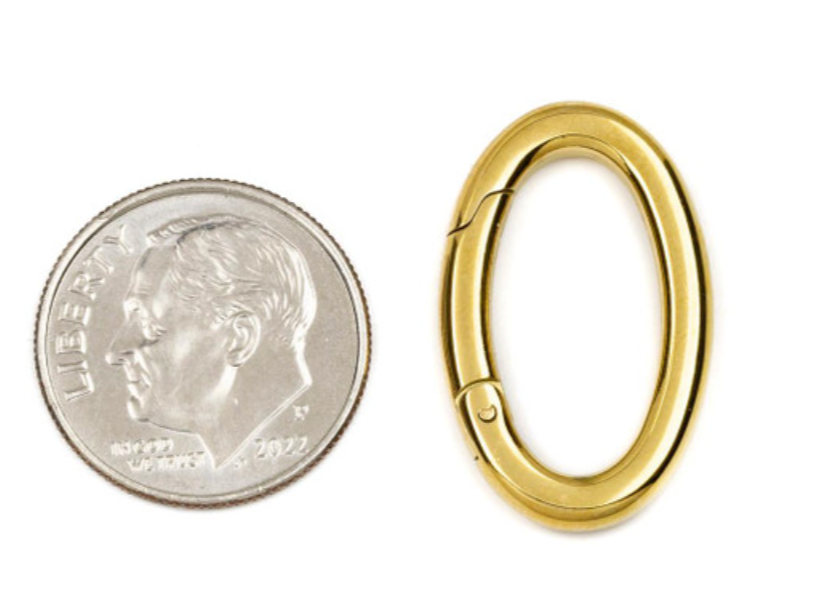 Oval Push Clasp-18Kt Gold Plate
