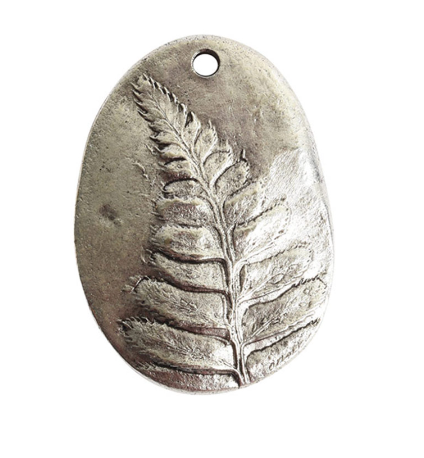 Large Fern- Antique Silver