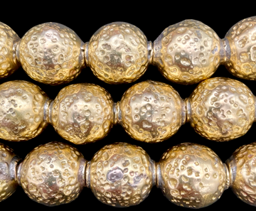 Brass Hammered  Round- 20mm