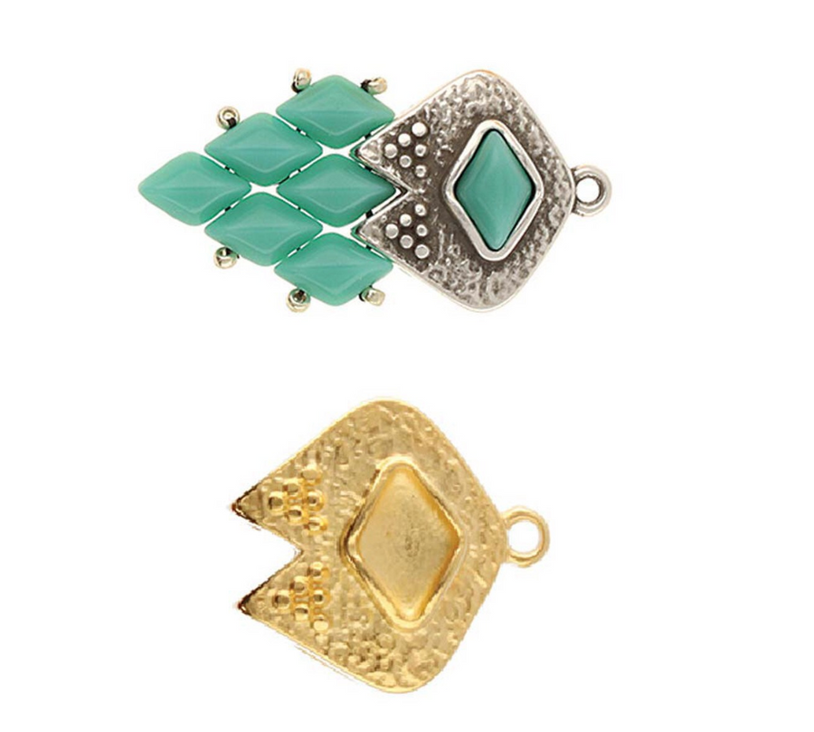 Cymbal Kipos II GemDuo Bead Ending- 24kt Gold Plate