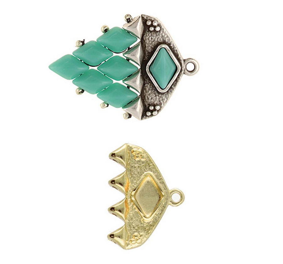 Cymbal Kipos IV GemDuo Bead Ending- 24kt Gold Plate
