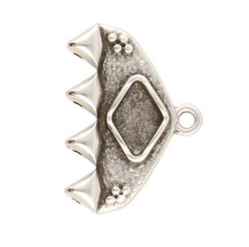 Cymbal Kipos IV GemDuo Bead Ending- Antique Silver