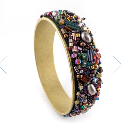 Wide Channel Brass Bangle