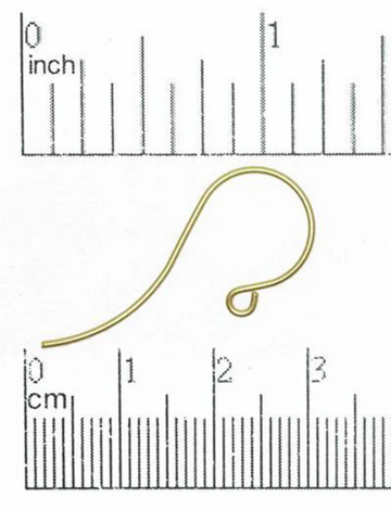 Satin Gold Shepherd's Hook Ear Wires (3 pair)