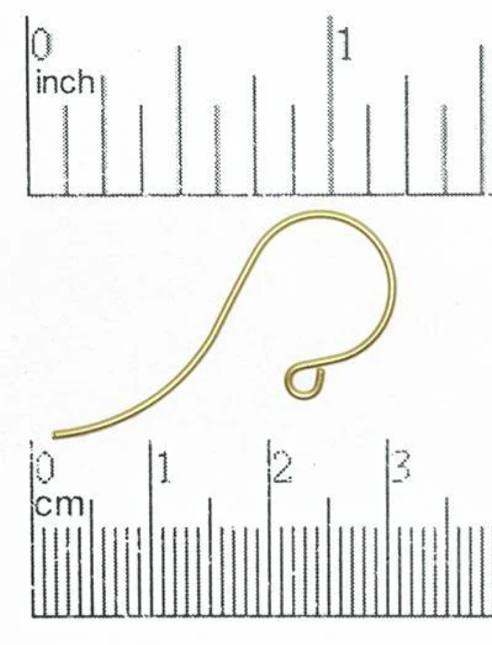 Satin Gold Shepherd's Hook Ear Wires (3 pair)