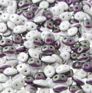 SuperDuos Duets- Polychrome Black Raspberry and Cream