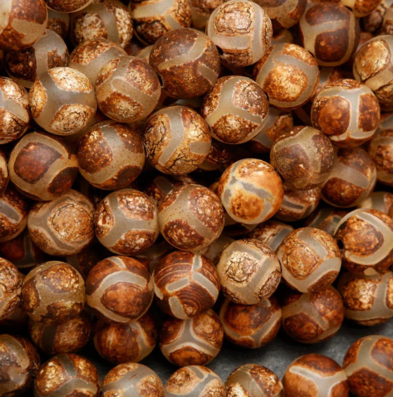 Cobblestone Agate-Round 8mm Pkg of 4