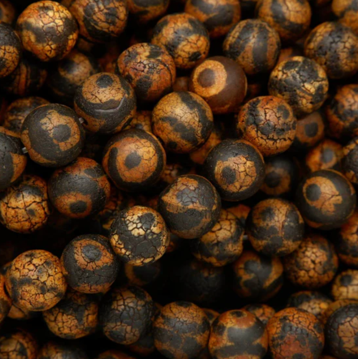Dark Brown Eye Agate-Round 8mm Pkg of 4