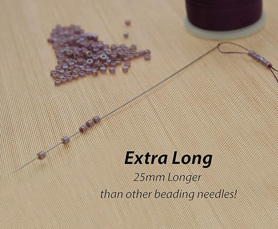 Extra Long English Beading Needles, Size 12-10 Pack