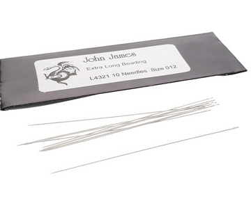Extra Long English Beading Needles, Size 12-10 Pack