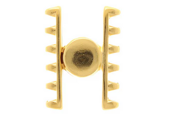 Cymbal Ateni VI SuperDuo Magnetic Clasp- 24kt Gold Plate