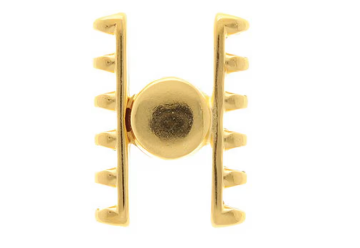 Cymbal Ateni VI SuperDuo Magnetic Clasp- 24kt Gold Plate