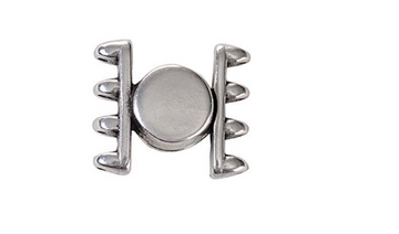 Cymbal Ateni IV SuperDuo Magnetic Clasp- Antique Silver
