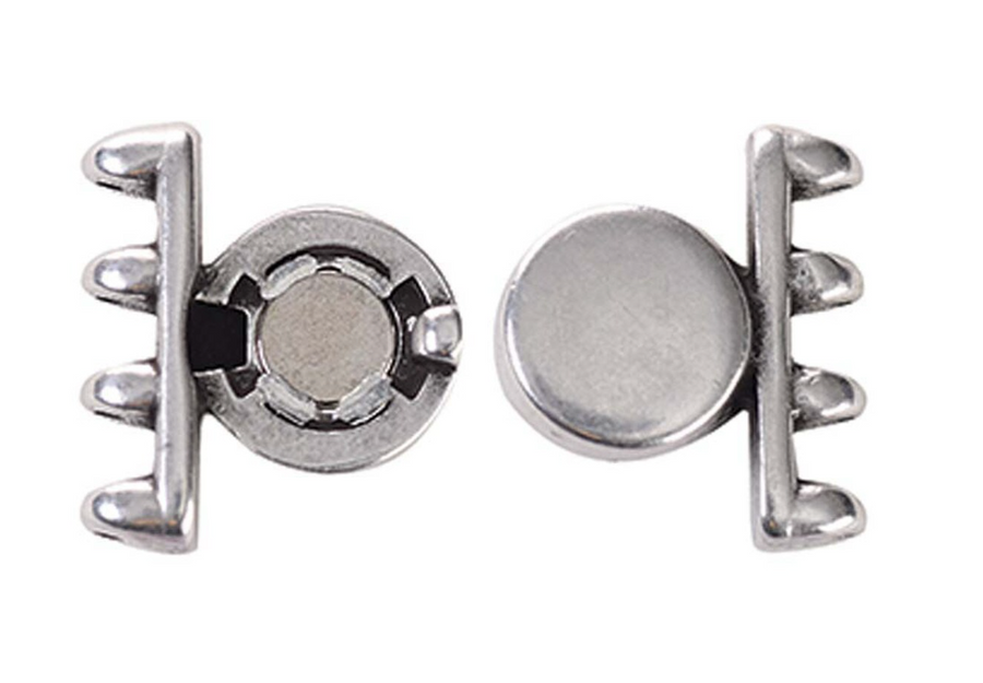 Cymbal Ateni IV SuperDuo Magnetic Clasp- Antique Silver