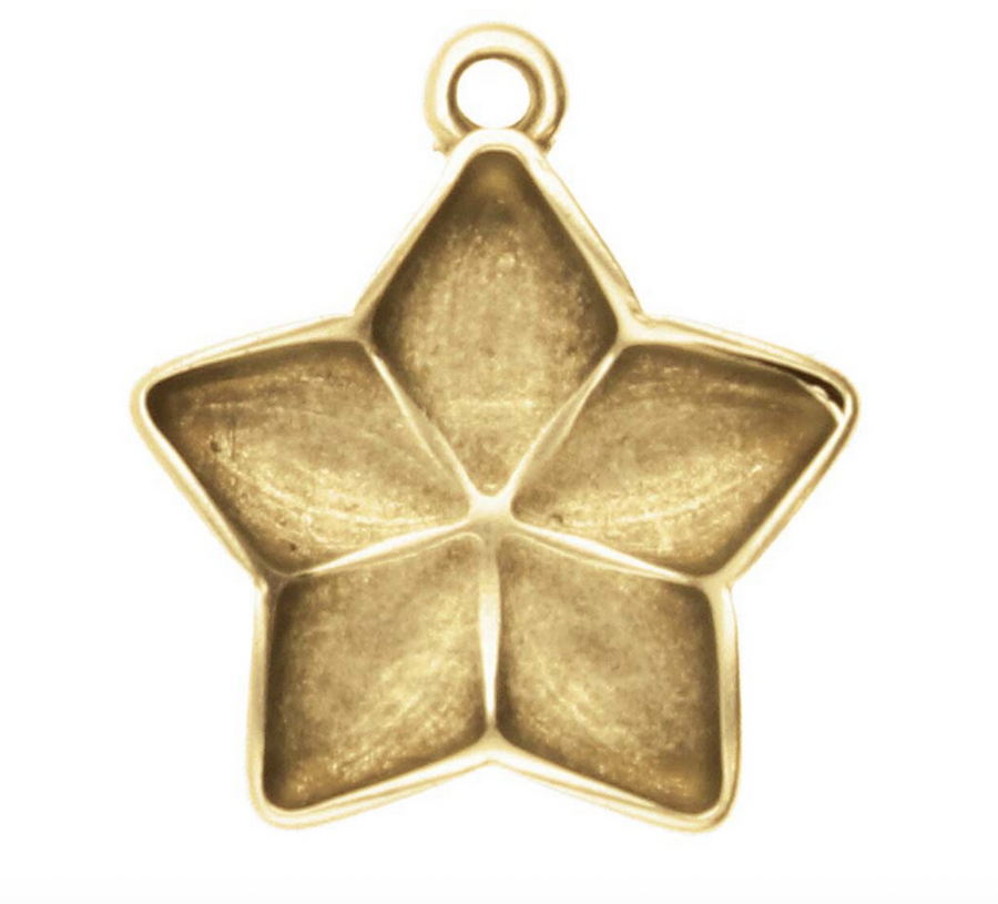 Cymbals Stomio GemDuo Pendant Setting- Antique Brass