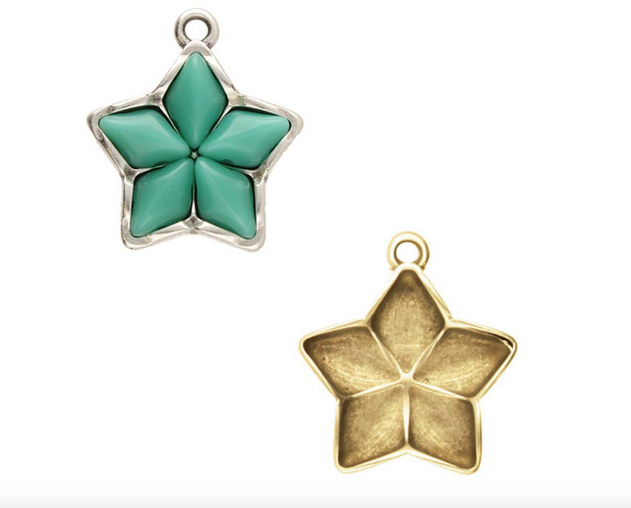 Cymbals Stomio GemDuo Pendant Setting- 24kt Gold Plate