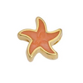 Starfish Bead- Coral Gold Plate