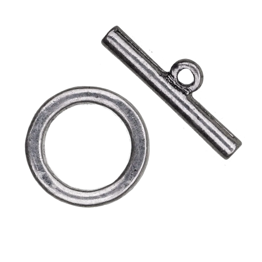 More Modern Toggle Set- Bright Silver - Beadshop.com