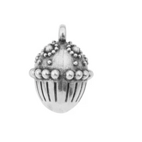 Fancy Dress Charm- Antique Silver Plate