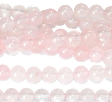 Rose Quartz- 4mm Rounds