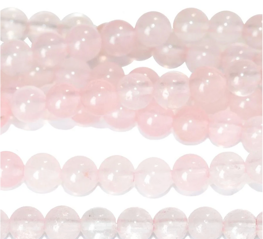 Rose Quartz- 4mm Rounds