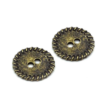 Sew What Button- Antique Brass
