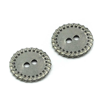 Sew What Button- Antique Pewter