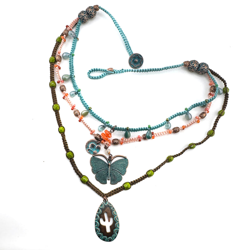 Sonoran Sunrise Macramé Necklace