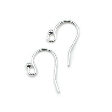 Sterling Silver 2mm Dot Ear Wires (1 pair)