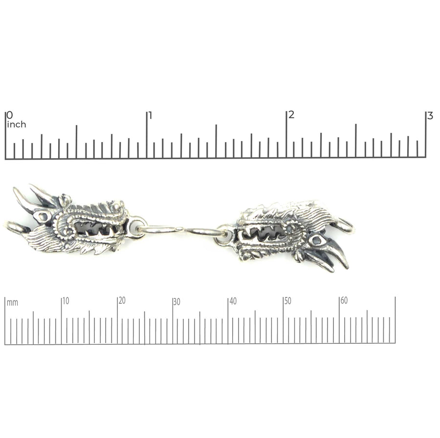Sterling Silver 45mm Fire Dragon Clasp