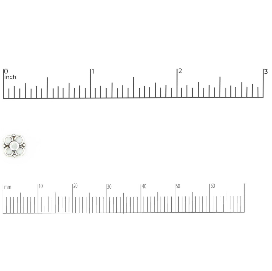 Sterling Silver Flower Link