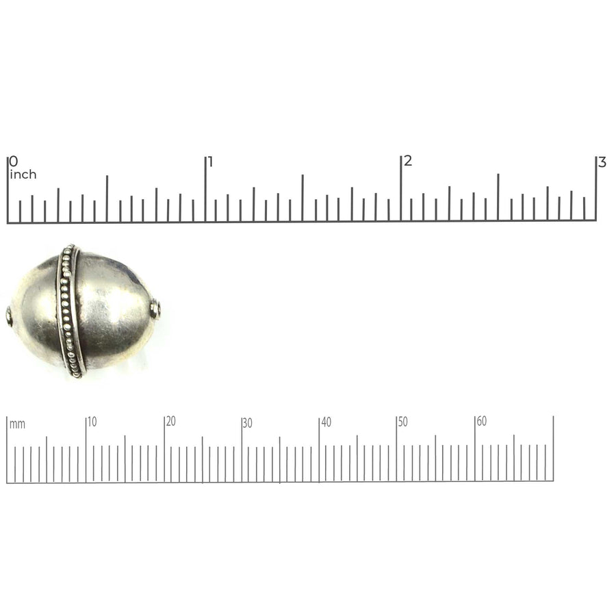 Sterling Silver High Polished Oval Bead