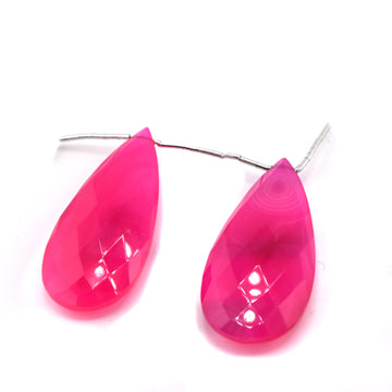 beadshopSTUDIO Style 18 Fuchsia Chalcedony Pair