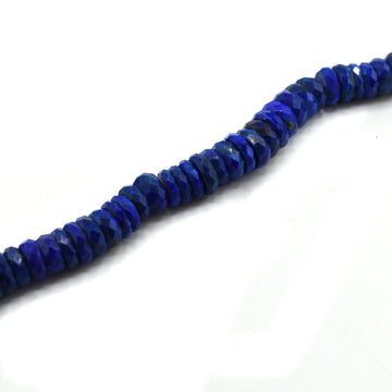 beadshopSTUDIO Style 29 Lapis Rondelles 4x10mm pkg of 4