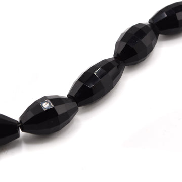 beadshopSTUDIO Style 30 Black Onyx Faceted Elongated Bicone 25 x 11mm by the bead