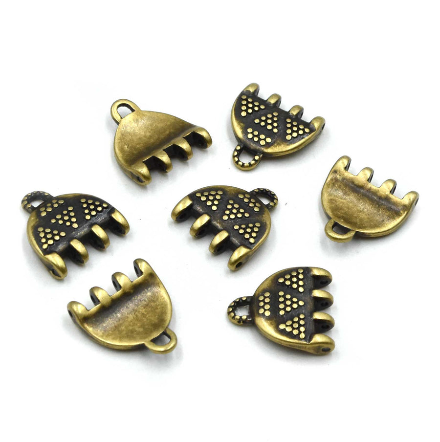 Cymbal Vori IV SuperDuo Bead Ending- Antique Brass