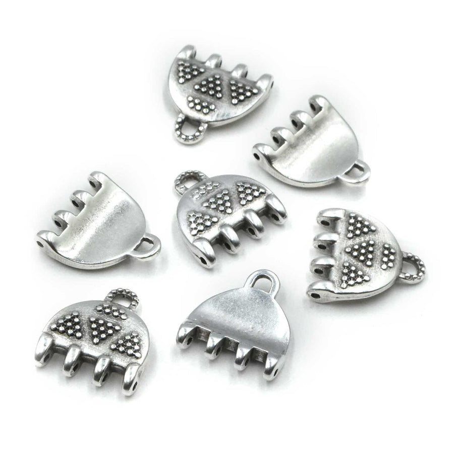 Cymbal Vori IV SuperDuo Bead Ending- Antique Silver