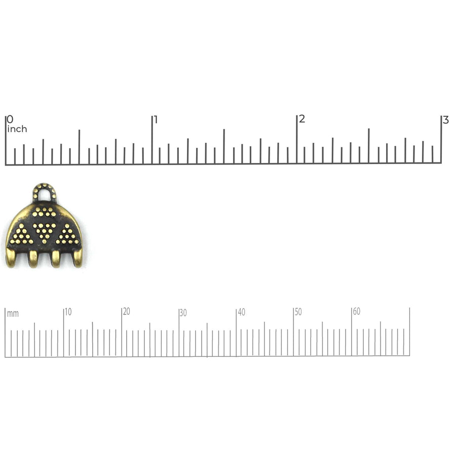 Cymbal Vori IV SuperDuo Bead Ending- Antique Brass