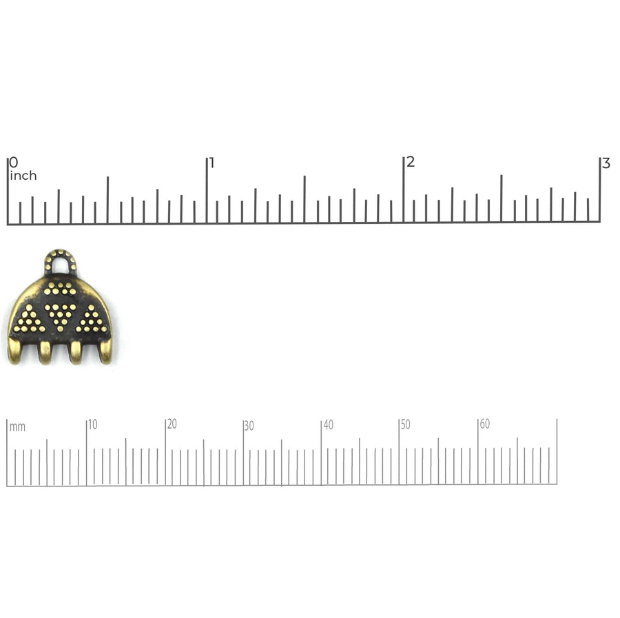 Cymbal Vori IV SuperDuo Bead Ending- 24kt Gold Plate