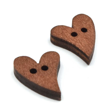 Wooden Heart Button