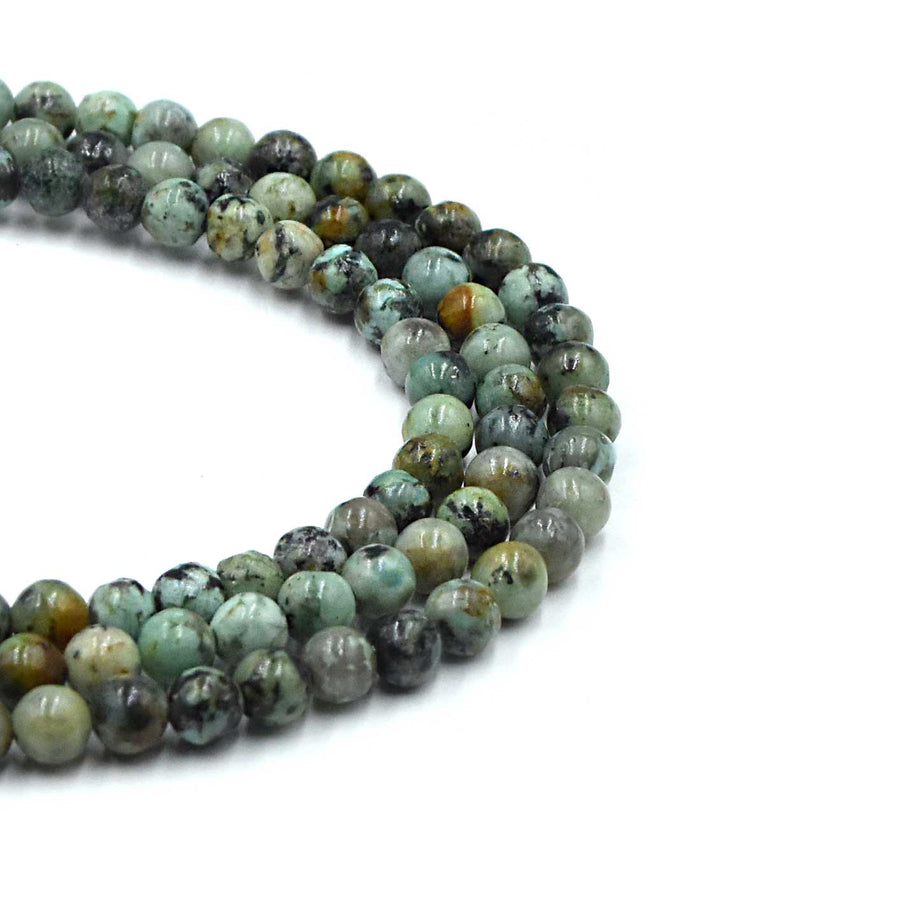 African Turquoise- 4mm Rounds