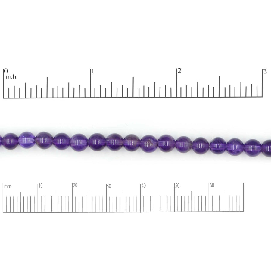 Amethyst- 4mm Rounds